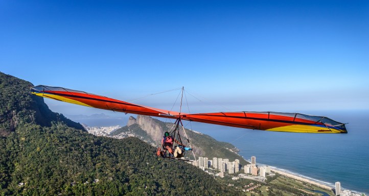 Hang gliding in Rio de Janeiro, Brazil