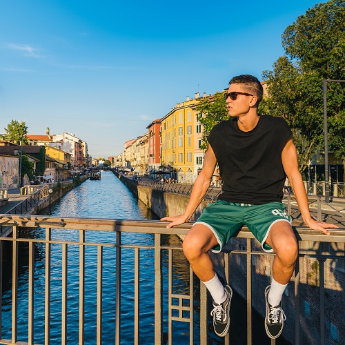 Young man in Navigli, Milan-3