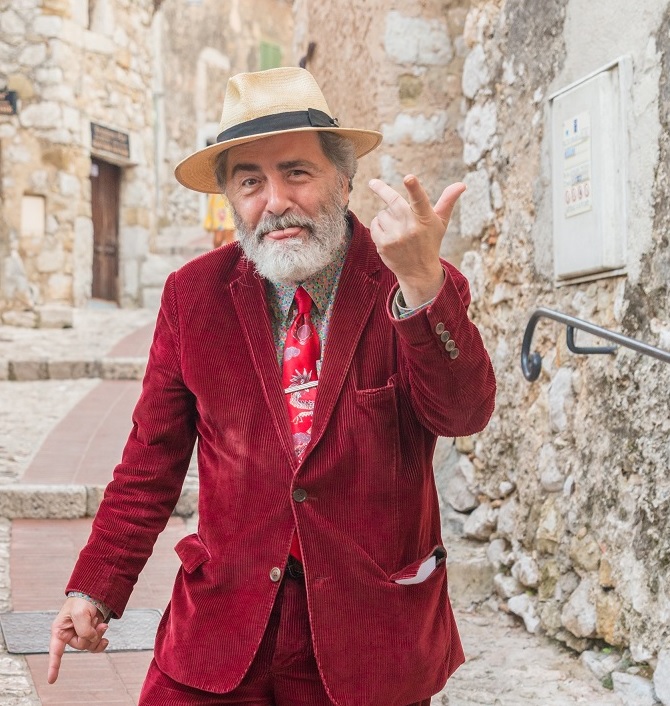 Eccentric man in Eze, Cote d'Azur, France-3