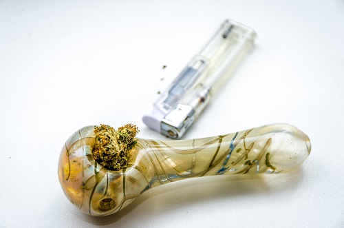 Marijuana pipe and lighter3