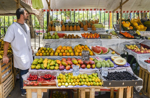 Fruit and vegetable market in Ipanema, Rio de Janeiro