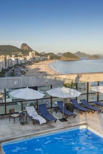 Rooftop bar in Copacabana, Rio de Janeiro, Brazil