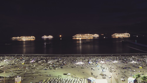 New Years' Party on Copacabana Beach, Rio de Janeiro, Brazil