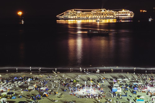 New Years' Party on Copacabana Beach, Rio de Janeiro, Brazil