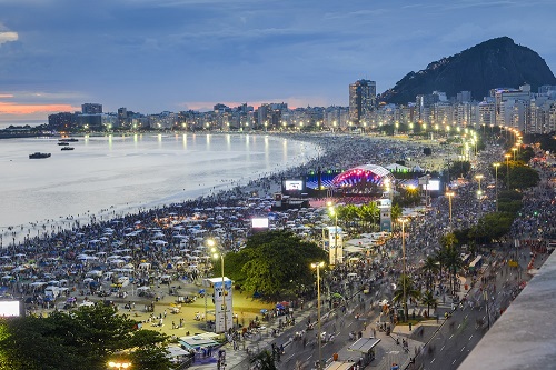 New Years' Party on Copacabana Beach, Rio de Janeiro, Brazil