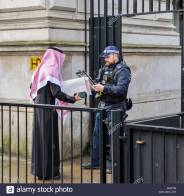 london-uk-march-7th-2018-outside-downing-street-in-london-uk-as-saudi-M6X75B
