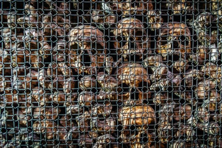 The evocative crypt of San Bernardino alle Ossa, Milan, Italy