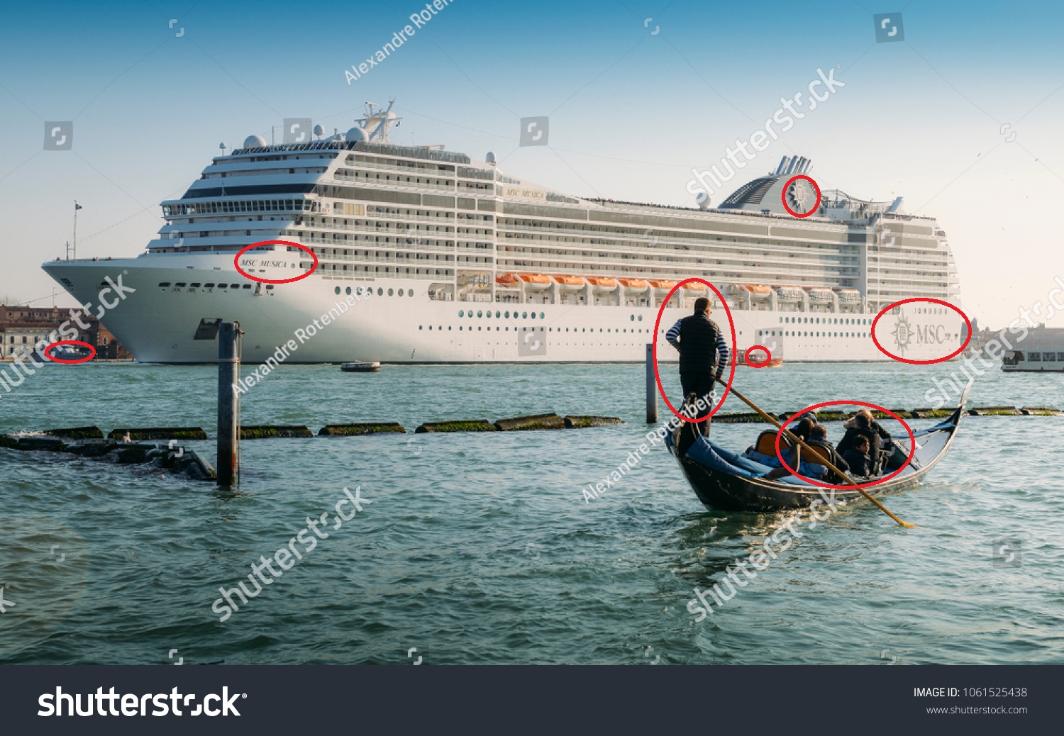 stock-photo-venice-italy-march-cruise-ship-and-venetian-gondola-old-vs-new-types-of-transportation-1061525438