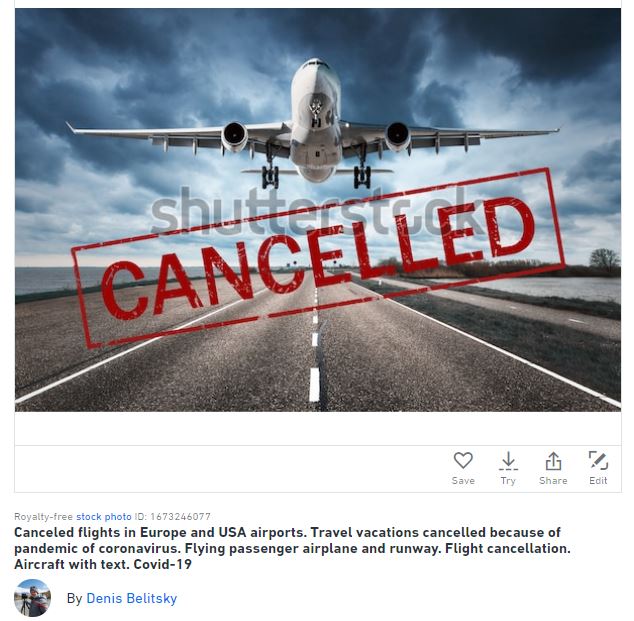 travel cancelled