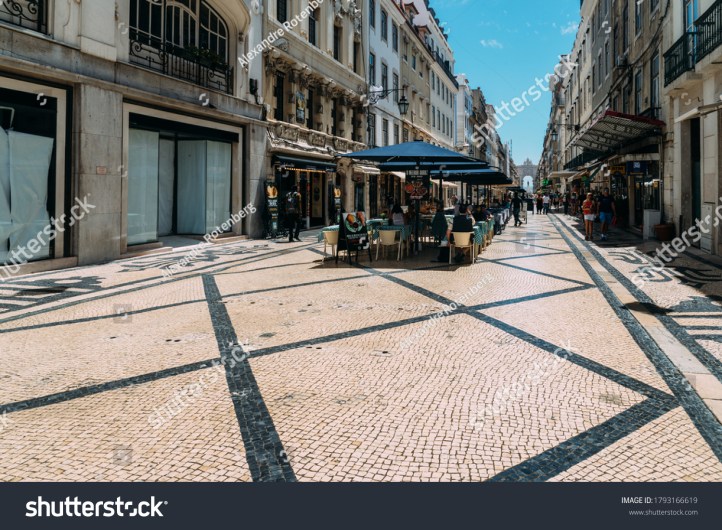 stock-photo-lisbon-portugal-august-almost-deserted-augusta-street-in-baixa-lisbon-portugal-during-1793166619